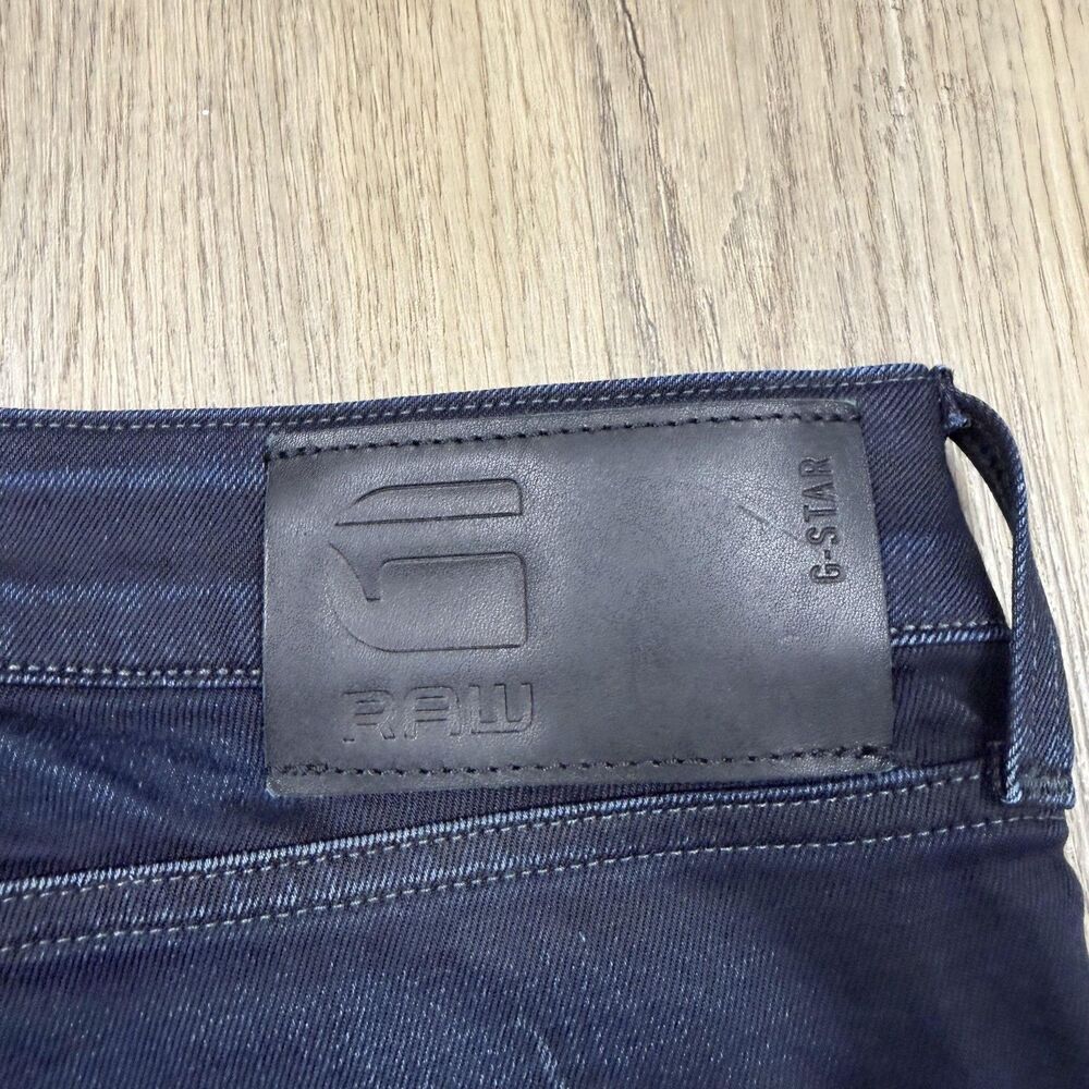 G-Star RAW 3301 Slim Jeans Mens 40x32 Blue Dark Wash Denim Straight Leg Pants - Picture 8 of 11